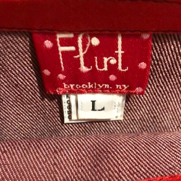 EUC Brooklyn Made A lime Cranberry Skirt - Picture 2 of 4